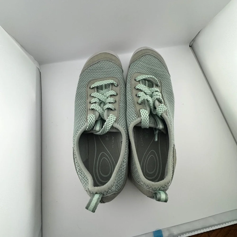 KEEN Lorelai Mesh Sneakers Women 9.5 Green Low Top Walking Shoes 1020372